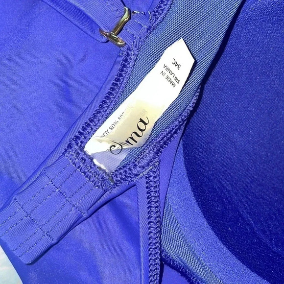 soma women’s tankini 34C medium bathing suit top swim blue underwire support - Picture 7 of 9